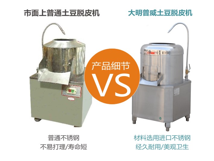 與市場上普通土豆去皮機(jī)對比